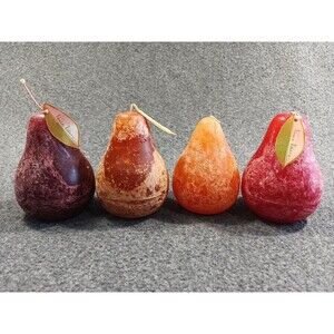 Timber Pear Candles Lot Of 3 Vance Kitira Rust Look & 1 Cracker Barrel